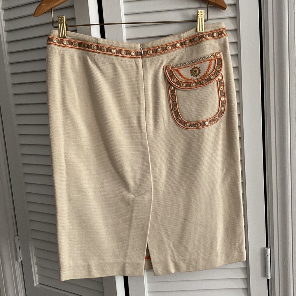 Tory Burch pencil silk skirt, sz 6